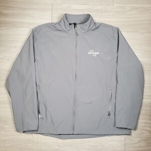 Kroger WindbreakerJacket Coat Gray Mens 3XL Polyester